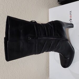 Style & Co Carnaby Black Mid Calf Boots 👢 Sz 9M